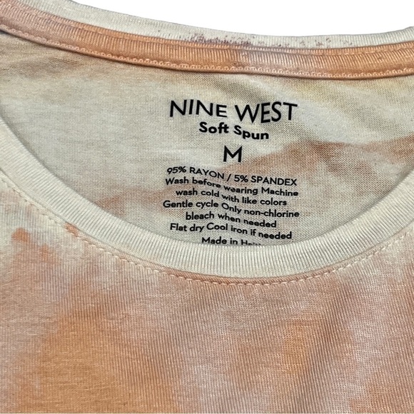 NINE West Women’s Abstract Soft Spun Tank Top, Size Medium - Picture 2 of 9